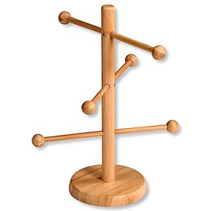 Soporte de Pretzel de Bambú Kesper - 6 Brazos, 37cm - Estilo Bavaro Soporte de Pretzel de Bambú Kesper - 6 Brazos, 37cm - Estilo Bavaro
