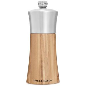 Cole & Mason Bromley Molinillo de sal de 6 pulgadas con mecanismo de molienda ultra afilado, salero que mejora el sabor, molinillo recargable con molienda ajustable, madera de olivo Cole & Mason Bromley Molinillo de sal de 6 pulgadas con mecanismo de molienda ultra afilado, salero que mejora el sabor, molinillo recargable con molienda ajustable, madera de olivo