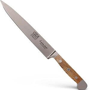 Güde Solingen Cuchillo jamonero forjado, 21 cm, madera de roble de barril, ALPHA-FASSEICHE Cuchillo de Trinchar, doble virola, Hecho a mano en Alemania Güde Solingen Cuchillo jamonero forjado, 21 cm, madera de roble de barril, ALPHA-FASSEICHE Cuchillo de Trinchar, doble virola, Hecho a mano en Alemania