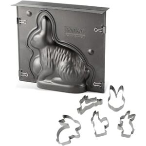 Zenker Molde para tarta de conejo de Pascua 3D y cortadores de galletas, molde lamala y cortador de galletas pascua, utensilios de repostería, molde de conejo, molde de pastel, acero, acero Zenker Molde para tarta de conejo de Pascua 3D y cortadores de galletas, molde lamala y cortador de galletas pascua, utensilios de repostería, molde de conejo, molde de pastel, acero, acero