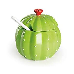 Excelsa Azucarero Cactus - Cerámica, Pintado a mano, 200ml, Verde Excelsa Azucarero Cactus - Cerámica, Pintado a mano, 200ml, Verde