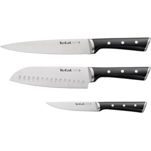 Tefal Ice Force – Juego de 3 Cuchillos: Rebanador 20 cm, Santoku 18 cm, Universal 11 cm Acero Inoxidable Alemán, Tecnología Ice Force -120°C, Mango Remachado, Resistente a la Corrosión Tefal Ice Force – Juego de 3 Cuchillos: Rebanador 20 cm, Santoku 18 cm, Universal 11 cm Acero Inoxidable Alemán, Tecnología Ice Force -120°C, Mango Remachado, Resistente a la Corrosión