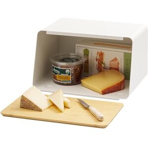 YAMAZAKI TOWER Bread Case with Removable Lid, white, Steel/Bamboo, 31.5 x 24.5 x 18.5 cm YAMAZAKI TOWER Bread Case with Removable Lid, white, Steel/Bamboo, 31.5 x 24.5 x 18.5 cm