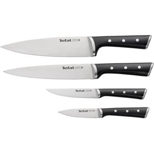 Tefal Ice Force – Juego de 4 Cuchillos: Chef 20 cm, Universal 11 cm, Pelador 9 cm, Rebanador 20 cm Acero Inoxidable Alemán, Tecnología Ice Force -120°C, Mango Remachado, Resistente a la Corrosión Tefal Ice Force – Juego de 4 Cuchillos: Chef 20 cm, Universal 11 cm, Pelador 9 cm, Rebanador 20 cm Acero Inoxidable Alemán, Tecnología Ice Force -120°C, Mango Remachado, Resistente a la Corrosión