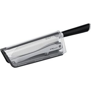 Tefal Ever Sharp Cuchillo cocina Santoku de 16,5 cm y funda afilador, hoja cuchillo afilada, sistema de bloqueo para uso seguro, acero inoxidable alemán, de agarre cómodo, K25790 Tefal Ever Sharp Cuchillo cocina Santoku de 16,5 cm y funda afilador, hoja cuchillo afilada, sistema de bloqueo para uso seguro, acero inoxidable alemán, de agarre cómodo, K25790