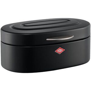 WESCO Panera individual Elly en color negro mate, chapa de acero pulverizada, orificios de ventilación y mango estable WESCO Panera individual Elly en color negro mate, chapa de acero pulverizada, orificios de ventilación y mango estable
