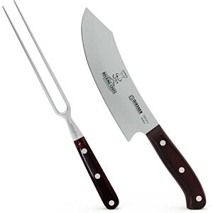 Giesser since 1776 Made in Germany PremiumCut, Rocking Chef, Juego de trinchado 2 piezas, Cuchillo de cocinero, Tenedor de trinchado, rojo, Juego de cuchillos para barbacoa Giesser since 1776 Made in Germany PremiumCut, Rocking Chef, Juego de trinchado 2 piezas, Cuchillo de cocinero, Tenedor de trinchado, rojo, Juego de cuchillos para barbacoa