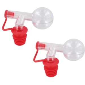 Fackelmann Juego de 2 medidores de Alcohol, Bola para dosificación de Alcohol, Boquilla dosificadora para Botella, tapón dosificador de 2,5 cl, tapón vertedor, plástico, Rojo, 9 x 7 cm Fackelmann Juego de 2 medidores de Alcohol, Bola para dosificación de Alcohol, Boquilla dosificadora para Botella, tapón dosificador de 2,5 cl, tapón vertedor, plástico, Rojo, 9 x 7 cm