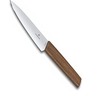Victorinox Swiss Modern, Navaja profesional de oficina, Hoja extra afilada, afilado recto, 15 cm, Elegante mango de madera, Acero inoxidable, Marrón Victorinox Swiss Modern, Navaja profesional de oficina, Hoja extra afilada, afilado recto, 15 cm, Elegante mango de madera, Acero inoxidable, Marrón