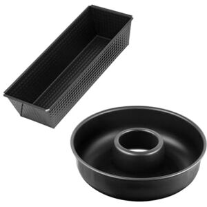 Zenker Molde para tartas (2 unidades, molde de corona, molde para hornear, molde rectangular, molde para pan, acero, 28 x 8 cm y 30,5 x 11,5 x 7,5 cm Zenker Molde para tartas (2 unidades, molde de corona, molde para hornear, molde rectangular, molde para pan, acero, 28 x 8 cm y 30,5 x 11,5 x 7,5 cm