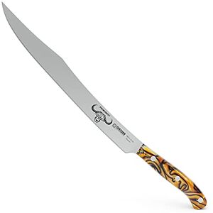 Giesser since 1776 Made in Germany Cuchillo para trinchar, 31 cm, Spicy Orange, PremiumCut Slicer No 1, cuchillo jamonero, mango de material acrílico, exótico, inoxidable Giesser since 1776 Made in Germany Cuchillo para trinchar, 31 cm, Spicy Orange, PremiumCut Slicer No 1, cuchillo jamonero, mango de material acrílico, exótico, inoxidable
