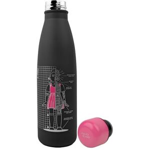 Cinereplicas Squid Game Young-hee Blueprint Botella de agua de acero inoxidable aislada negra de 500 ml Licencia oficial Cinereplicas Squid Game Young-hee Blueprint Botella de agua de acero inoxidable aislada negra de 500 ml Licencia oficial
