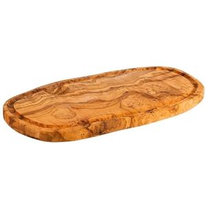 Tabla de servir de madera de olivo - Ranura para jugos - 34,5x18,5 cm - Para bufé Tabla de servir de madera de olivo - Ranura para jugos - 34,5x18,5 cm - Para bufé