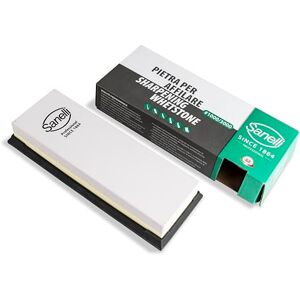 Sanelli , Piedra afiladora profesional, combinada: grano medio #1000 y grano fino #3000, ideal para afilar cuchillos de cocina y al aire libre Sanelli , Piedra afiladora profesional, combinada: grano medio #1000 y grano fino #3000, ideal para afilar cuchillos de cocina y al aire libre