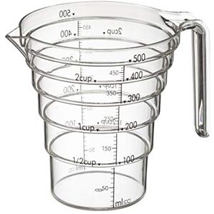 YAMAZAKI LAYER Measuring Cup 500 ml, clear, Tritan Resin, 14.5 x 11 x 12 cm YAMAZAKI LAYER Measuring Cup 500 ml, clear, Tritan Resin, 14.5 x 11 x 12 cm