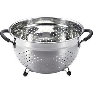 MasterPro Foodies Escurridor de Cocina con Asas y Patas de Silicona Diámetro 24 cm Fabricado en Acero Inoxidable Muy Resistente y Fácil de Limpiar Colador de Rápido Drenaje MasterPro Foodies Escurridor de Cocina con Asas y Patas de Silicona Diámetro 24 cm Fabricado en Acero Inoxidable Muy Resistente y Fácil de Limpiar Colador de Rápido Drenaje