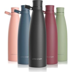 LARS NYSØM Cantimplora de Acero Inoxidable 0,75l   Botella aislada de 0,75 litro, resistente y a prueba de fugas para perro y deporte (Carbon Black, 750ml) LARS NYSØM Cantimplora de Acero Inoxidable 0,75l   Botella aislada de 0,75 litro, resistente y a prueba de fugas para perro y deporte (Carbon Black, 750ml)