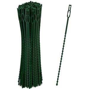 Relaxdays Pack 200 Bridas Plástico, 23 cm, Sujetadores para Atar Plantas, Ajustables, Reutilizables, para Tutores, Verde Relaxdays Pack 200 Bridas Plástico, 23 cm, Sujetadores para Atar Plantas, Ajustables, Reutilizables, para Tutores, Verde