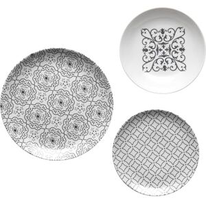 Guzzini LAS MAYÓLICAS Juego de 6 Platos Planos, Platos Hondos, Platos Frutas/Postres Gris Cielo 10290992 Guzzini LAS MAYÓLICAS Juego de 6 Platos Planos, Platos Hondos, Platos Frutas/Postres Gris Cielo 10290992