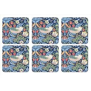 Pimpernel Portmeirion Home & Gifts Strawberry Thief Blue Posavasos Juego de 6 (Multicolor) Pimpernel Portmeirion Home & Gifts Strawberry Thief Blue Posavasos Juego de 6 (Multicolor)