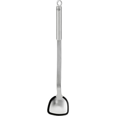 Cuchara de wok de acero inoxidable RÖSLE - Punta de silicona - 40cm Utensilio Cuchara de wok de acero inoxidable RÖSLE - Punta de silicona - 40cm Utensilio