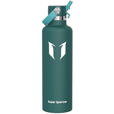 Super Sparrow Sparrow Botella Agua Acero Inoxidable 1L FlipFlow Botella Termica Pajita Super Sparrow Sparrow Botella Agua Acero Inoxidable 1L FlipFlow Botella Termica Pajita