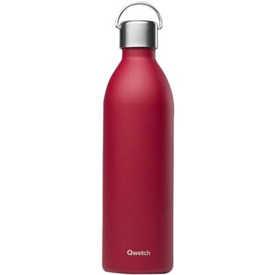 QWETCH Botella Agua Acero Inoxidable 600ml Granate Active Botella Térmica Reutilizable con Asa 24h Frío / 12h Calor Botella Isotérmica Compacta sin BPA y Hermética QWETCH Botella Agua Acero Inoxidable 600ml Granate Active Botella Térmica Reutilizable con Asa 24h Frío / 12h Calor Botella Isotérmica Compacta sin BPA y Hermética