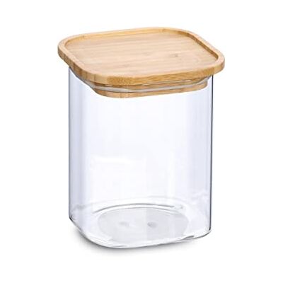 Zeller Tarro con tapa de bambú, 900 ml, aprox. 10 x 10 x 13,6 cm Zeller Tarro con tapa de bambú, 900 ml, aprox. 10 x 10 x 13,6 cm