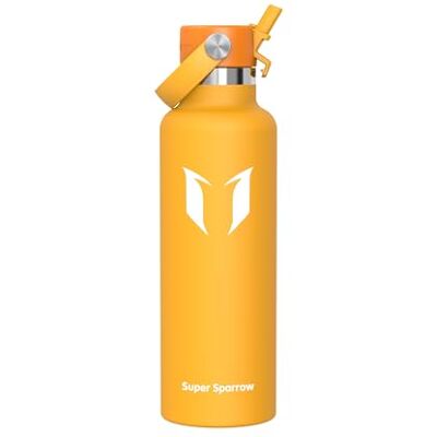 Super Sparrow Sparrow Botella Agua Acero Inoxidable 750ml FlipFlow Botella Termica Pajita Super Sparrow Sparrow Botella Agua Acero Inoxidable 750ml FlipFlow Botella Termica Pajita