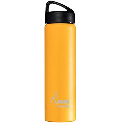 LAKEN Classic Botella Térmica Acero Inoxidable 18/8 y Doble Pared de Vacío, Unisex adulto, Amarillo, 750 ml LAKEN Classic Botella Térmica Acero Inoxidable 18/8 y Doble Pared de Vacío, Unisex adulto, Amarillo, 750 ml