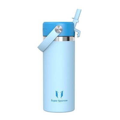 Super Sparrow Sparrow Botella Agua Acero Inoxidable Niños 500ml Botella Termica Pajita Cantimplora Antifugas Hermética, sin BPA, Apta Lavavajillas, Frío y Caliente, Deporte Gimnasio Escuela, SwivelSip Tapón Flex Super Sparrow Sparrow Botella Agua Acero Inoxidable Niños 500ml Botella Termica Pajita Cantimplora Antifugas Hermética, sin BPA, Apta Lavavajillas, Frío y Caliente, Deporte Gimnasio Escuela, SwivelSip Tapón Flex