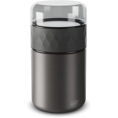 Alfi Endless Food MUG 500 ml, Caviar Black Mat, Termo de Acero Inoxidable y Snackpot para Comida, de 3 Piezas, Termo antiderrame, Mantiene el Calor 5 Horas, Mantiene el frío 10 Horas, Alfi Endless Food MUG 500 ml, Caviar Black Mat, Termo de Acero Inoxidable y Snackpot para Comida, de 3 Piezas, Termo antiderrame, Mantiene el Calor 5 Horas, Mantiene el frío 10 Horas,