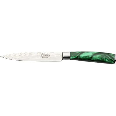 Cuchillo Utilitario, Serie Sunrise, 5 Pulgadas, Hoja de Acero Inoxidable con Mangos de Resina, Verde Esmeralda, Cuchillo Multiuso, Cuchillo Utilitario, Serie Sunrise, 5 Pulgadas, Hoja de Acero Inoxidable con Mangos de Resina, Verde Esmeralda, Cuchillo Multiuso,