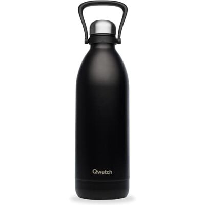 QWETCH Botella Térmica Grande Inox 2L Negro Titan 48h Frío y 16h Caliente Hermética & Sin BPA Cantimplora de Acero Inoxidable con Asa Termo para Camping, Picnic, Familia QWETCH Botella Térmica Grande Inox 2L Negro Titan 48h Frío y 16h Caliente Hermética & Sin BPA Cantimplora de Acero Inoxidable con Asa Termo para Camping, Picnic, Familia