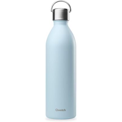 QWETCH Botella Isotérmica Active Inox 1L Azul Pastel Active Botella Agua Acero Inoxidable con Asa 24h Frío / 12h Caliente Reutilizable, Hermética y sin BPA QWETCH Botella Isotérmica Active Inox 1L Azul Pastel Active Botella Agua Acero Inoxidable con Asa 24h Frío / 12h Caliente Reutilizable, Hermética y sin BPA