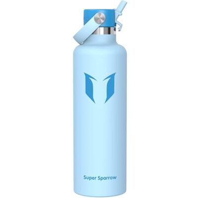 Super Sparrow Sparrow Botella Agua Acero Inoxidable 1L FlipFlow Botella Termica Pajita Super Sparrow Sparrow Botella Agua Acero Inoxidable 1L FlipFlow Botella Termica Pajita