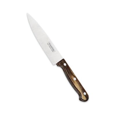 Tramontina Cuchillo de cocina (20 cm, acero inoxidable, mango de madera, apto para lavavajillas), color marrón Tramontina Cuchillo de cocina (20 cm, acero inoxidable, mango de madera, apto para lavavajillas), color marrón