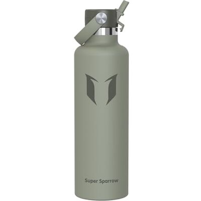 Super Sparrow Sparrow Botella Agua Acero Inoxidable 1L FlipFlow Botella Termica Pajita Super Sparrow Sparrow Botella Agua Acero Inoxidable 1L FlipFlow Botella Termica Pajita
