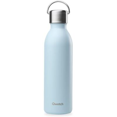 QWETCH Botella Agua Acero Inoxidable 600ml Azul Pastel Active Botella Térmica Reutilizable con Asa 24h Frío / 12h Calor Botella Isotérmica Compacta sin BPA y Hermética QWETCH Botella Agua Acero Inoxidable 600ml Azul Pastel Active Botella Térmica Reutilizable con Asa 24h Frío / 12h Calor Botella Isotérmica Compacta sin BPA y Hermética