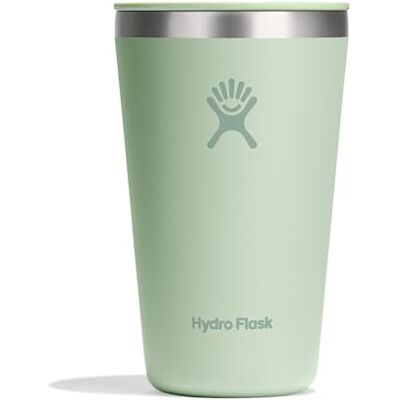 Hydro Flask -All Around Tumbler Press-In Lid(16 oz) – Acero inoxidable aislado – Resistente a salpicaduras y fugas, compatible con portavasos – Mantiene bebidas frías 24h y calientes 12h- Aloe Hydro Flask -All Around Tumbler Press-In Lid(16 oz) – Acero inoxidable aislado – Resistente a salpicaduras y fugas, compatible con portavasos – Mantiene bebidas frías 24h y calientes 12h- Aloe