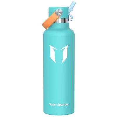 Super Sparrow Sparrow Botella Agua Acero Inoxidable 750ml FlipFlow Botella Termica Pajita Super Sparrow Sparrow Botella Agua Acero Inoxidable 750ml FlipFlow Botella Termica Pajita