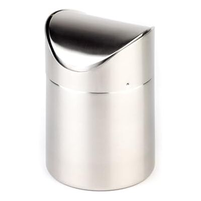 APS 000 Tabla restos de contenedores Ø 10cm, H: 13cm, acero inoxidable, satinado, pulido, con tapa basculante desmontable, con cierre de bayoneta APS 000 Tabla restos de contenedores Ø 10cm, H: 13cm, acero inoxidable, satinado, pulido, con tapa basculante desmontable, con cierre de bayoneta