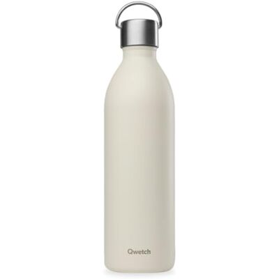 QWETCH Botella Isotérmica Active Inox 1L Arena Active Botella Agua Acero Inoxidable con Asa 24h Frío / 12h Caliente Reutilizable, Hermética y sin BPA QWETCH Botella Isotérmica Active Inox 1L Arena Active Botella Agua Acero Inoxidable con Asa 24h Frío / 12h Caliente Reutilizable, Hermética y sin BPA