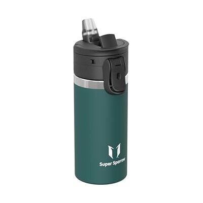 Super Sparrow Sparrow Botella Agua Niños 500ml TouchFlow Acero Inoxidable Botella Termica con Pajita Sin BPA Termo Antifugas Cantimplora para Gimnasio, Deporte, Oficina Super Sparrow Sparrow Botella Agua Niños 500ml TouchFlow Acero Inoxidable Botella Termica con Pajita Sin BPA Termo Antifugas Cantimplora para Gimnasio, Deporte, Oficina