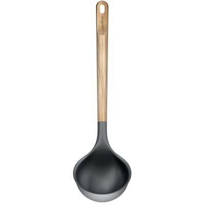 Zyliss Cucharón de Sopa, 30 cm, Silicona con mango de madera de roble, Antiadherente, Flexible, PBT Resistente al Calor, Sin BPA, Utensilios de cocina profesional Zyliss Cucharón de Sopa, 30 cm, Silicona con mango de madera de roble, Antiadherente, Flexible, PBT Resistente al Calor, Sin BPA, Utensilios de cocina profesional