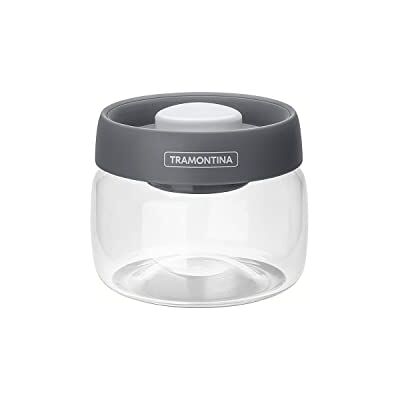 Tramontina Purezza Tarro de cristal (0,4 L, tapa al vacío, 11,1 cm), transparente Tramontina Purezza Tarro de cristal (0,4 L, tapa al vacío, 11,1 cm), transparente