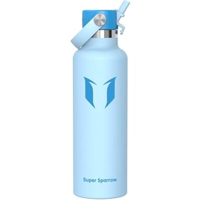 Super Sparrow Sparrow Botella Agua Acero Inoxidable 750ml FlipFlow Botella Termica Pajita Super Sparrow Sparrow Botella Agua Acero Inoxidable 750ml FlipFlow Botella Termica Pajita