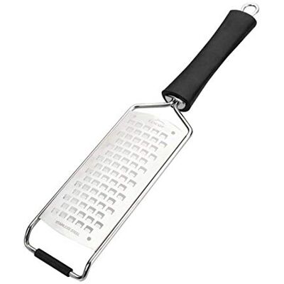 LACOR 61343 Rallador de Cocina Grueso, Acero inxidable, Rallador de Queso, Verduras, limón, con Mango Antideslizante, Amplia Superficie de rallado, 23,5 x 7,5 cm LACOR 61343 Rallador de Cocina Grueso, Acero inxidable, Rallador de Queso, Verduras, limón, con Mango Antideslizante, Amplia Superficie de rallado, 23,5 x 7,5 cm