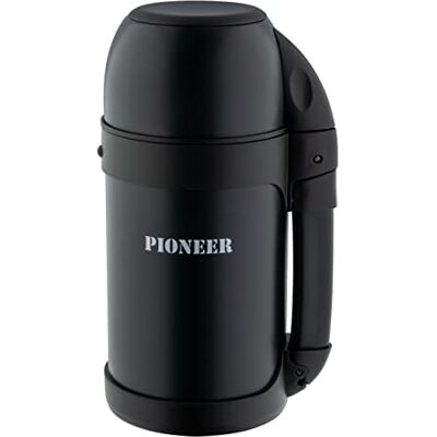 Pioneer Termo Botella Aislamiento al Vacío - Negro - 1L Pioneer Termo Botella Aislamiento al Vacío - Negro - 1L