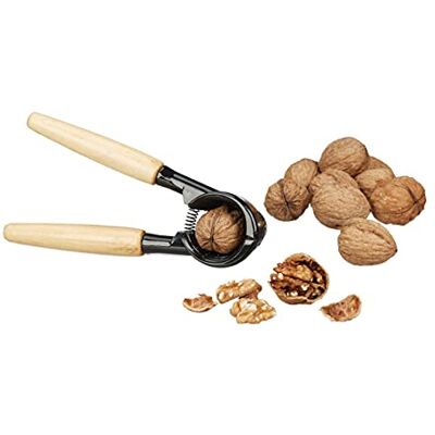 Relaxdays Cascanueces, Cascador Frutos Secos, Almendras, Nueces, Abrebotellas, Aluminio-Madera, 6 x 18,5 x 8,5 cm, Negro Relaxdays Cascanueces, Cascador Frutos Secos, Almendras, Nueces, Abrebotellas, Aluminio-Madera, 6 x 18,5 x 8,5 cm, Negro